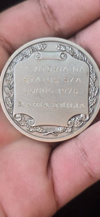 Medalha Antiga Status S/A (1976) - Fabrico Piazza (Bronze Prateado