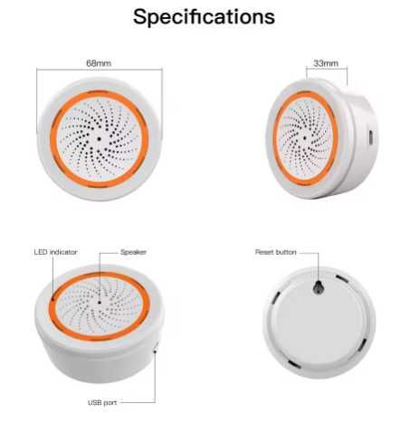 Умная сирена ZigBee