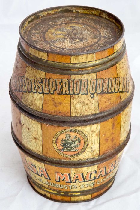 Duas Latas Antigas de Café da Casa Macário Rua Augusta Lisboa