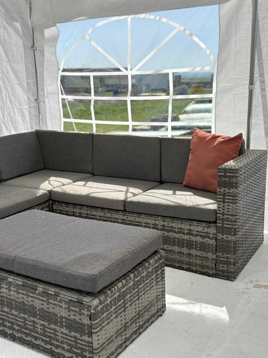 Conjunto de canto para jardim em rattan novo + entrega
