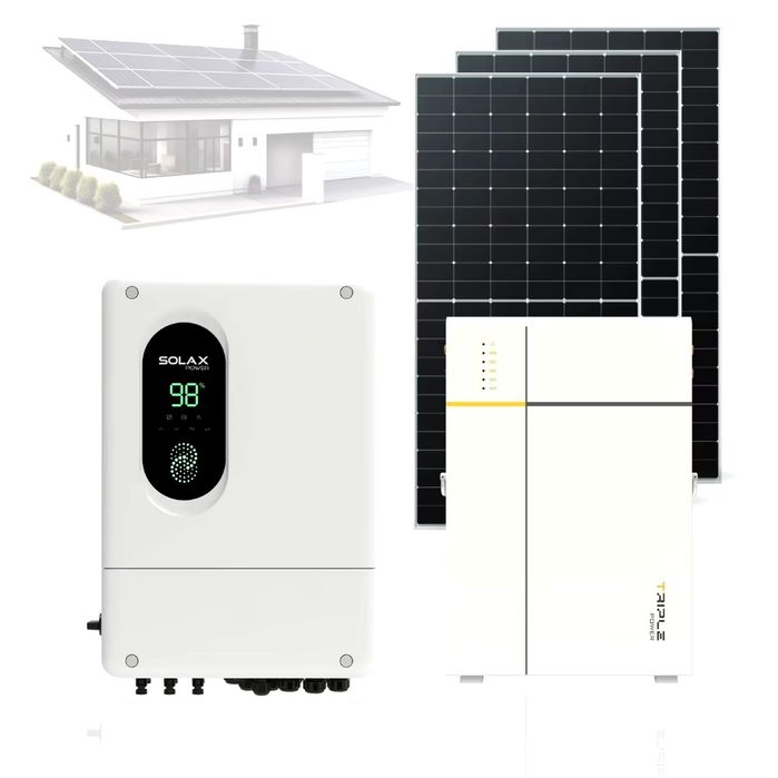 Гібридна сонячна електро-станція SOLAX 10 кВт ПIД КЛЮЧ / Гибридная солнечная электро-станция / Сонячнi панелi / Солнечная панель / Автономна СЕС / СЭС