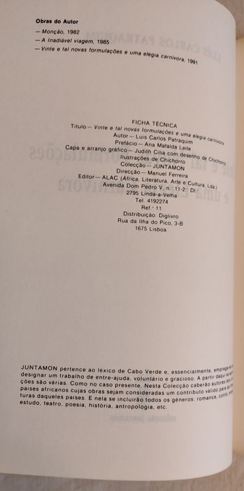 Vinte e tal novas formulações e uma elegia carnívora