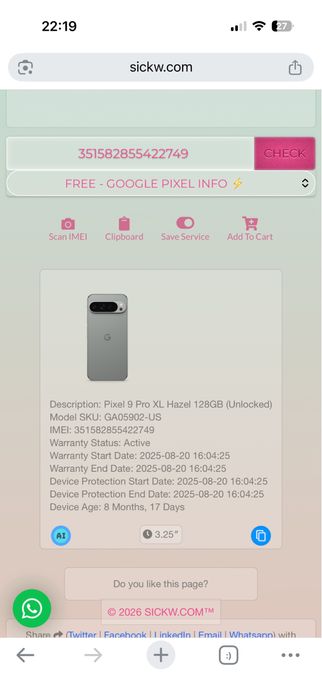 Google Pixel 9 Pro XL Неверлок На гарантии