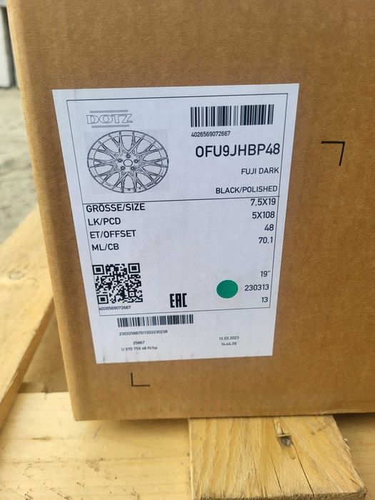 [606] 19 Cali 5x108 ET48 NOWE Felgi aluminiowe VOLVO EX30 V40 S60 XC60