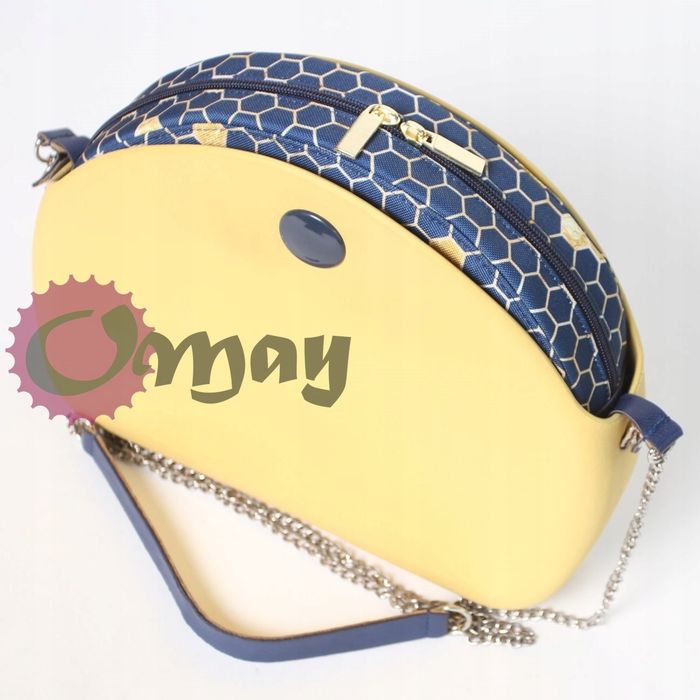 Granatowy organizer OBAG MOON LIGHT złote plastry miód 2kieszenie OMAY