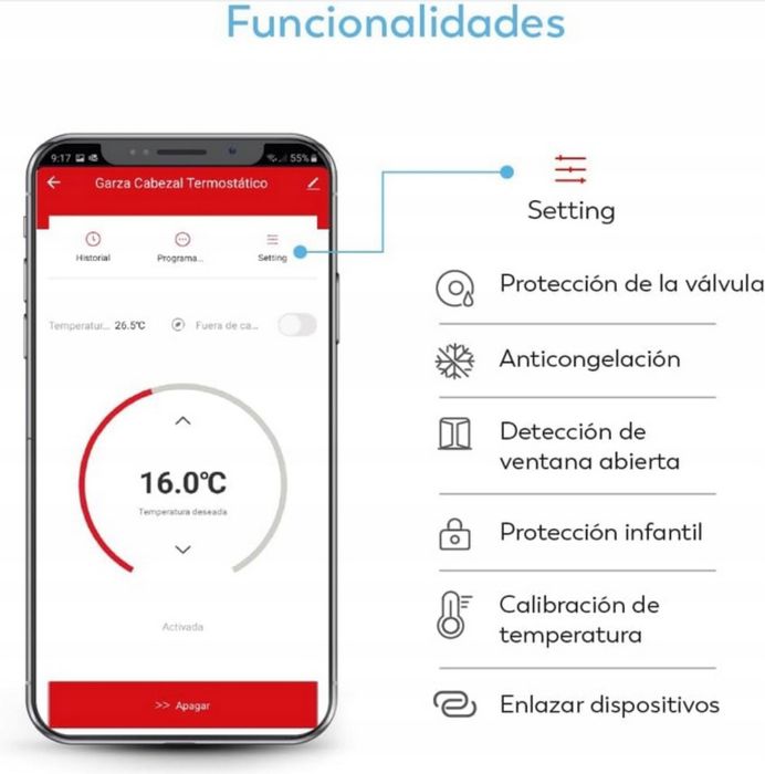 Inteligentna Głowica Termostatyczna Garza z Bramką Zigbee 3.0