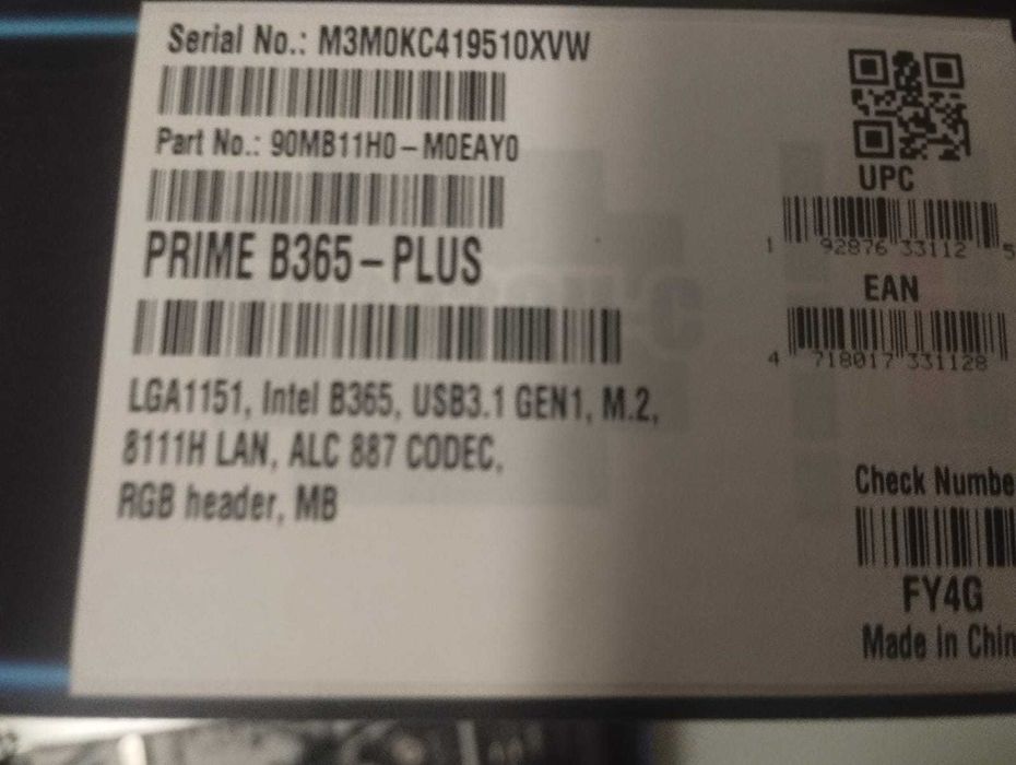 ASUS PRIME B365-plus