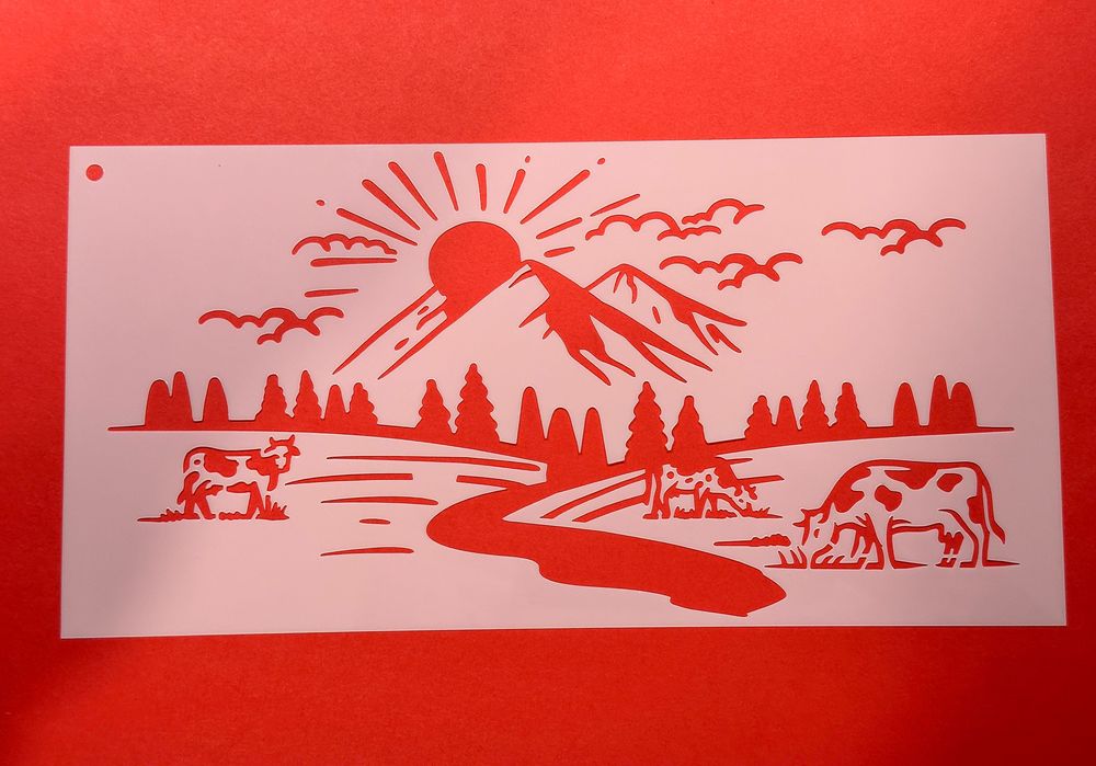 12 placas pvc para desenhar montanhas