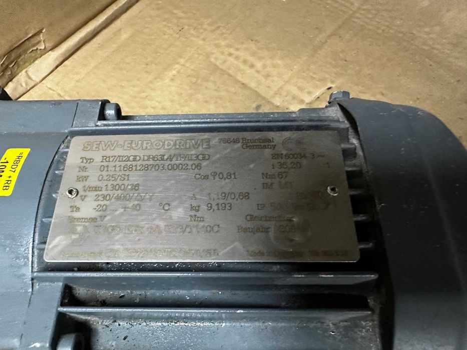 Przekładnia z silnikiem, motoreduktor 0,25 kW 36 obrotów