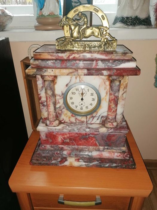 Zegar kominkowy marmurowy nakręcany