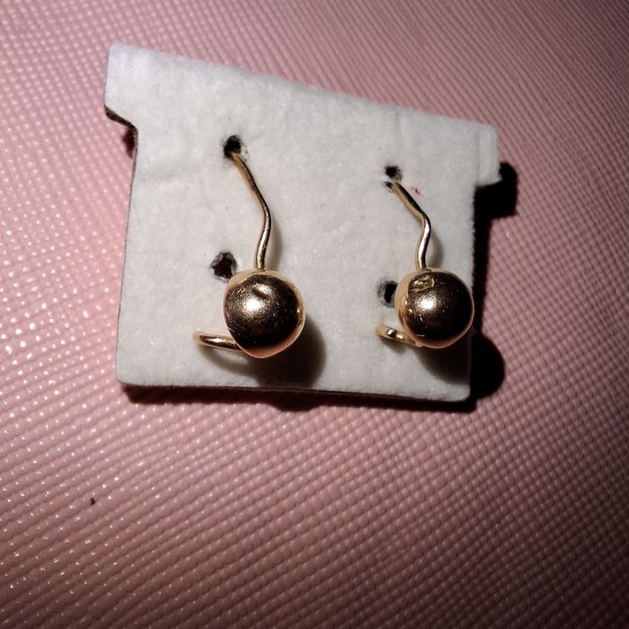 Сережки золоті 585 пусети на закрутках