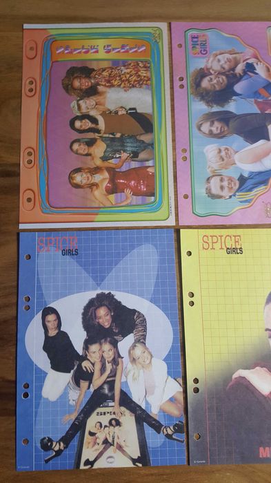 Karteczki do segregatora Spice Girls z lat 90-tych Zestaw A5 A6