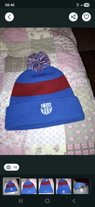 2 Czapki zimowe Nike FC Barcelona