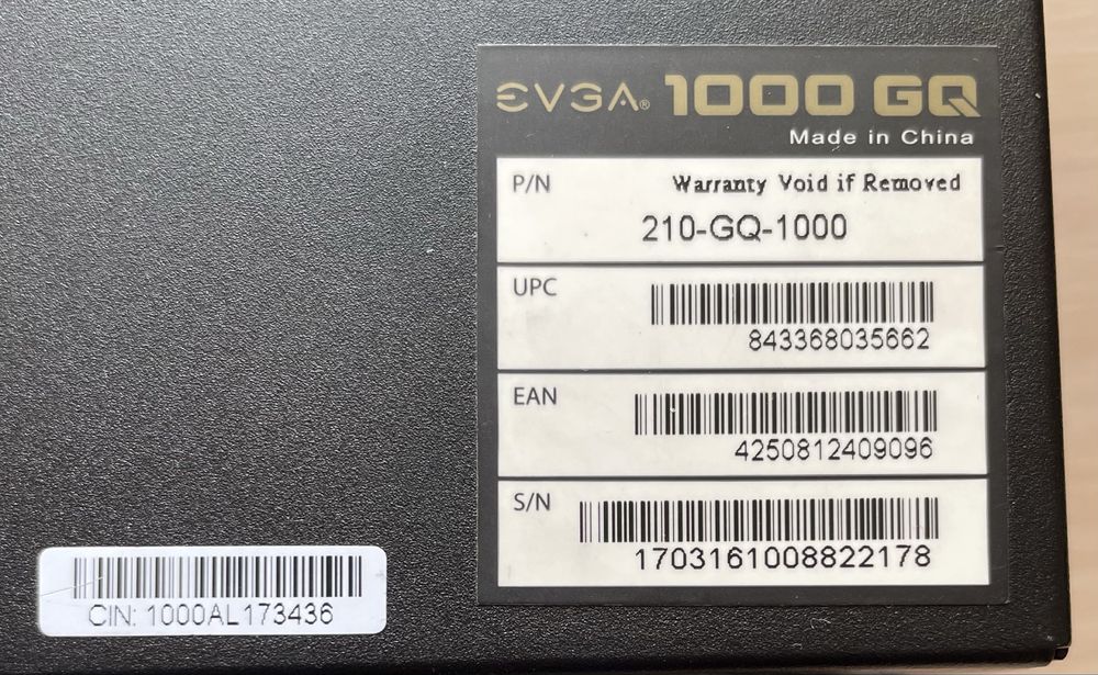 Блок живлення EVGA SuperNova 1000GQ