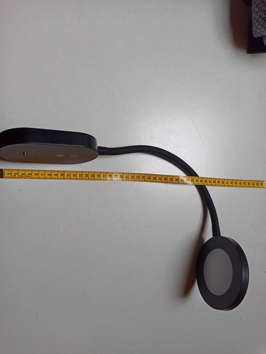 Lampka do czytania na ścianę, lampka nocna LED czarny mat