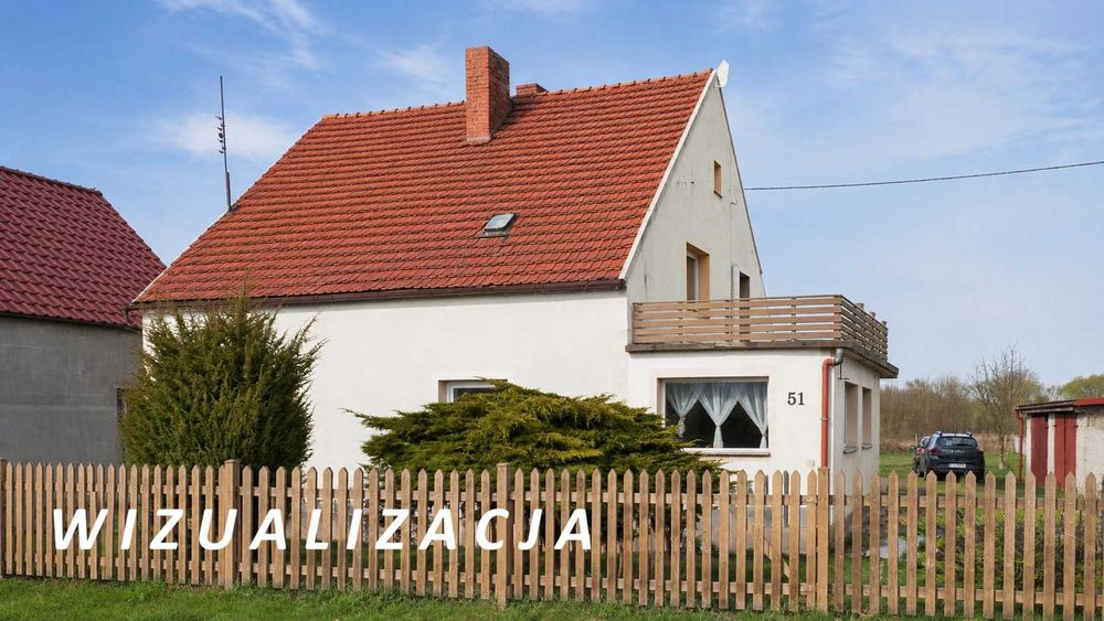 Dom na wsi, dzialka PÓŁ HEKTARA