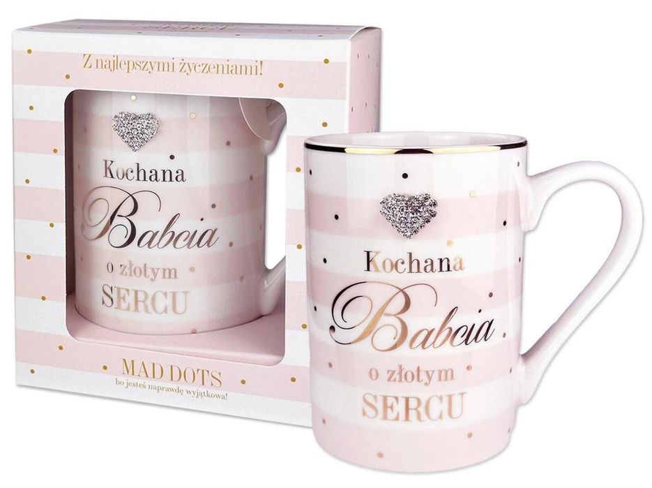 Kubek Mag Dots - Kochana Babcia oprawa: pudełko