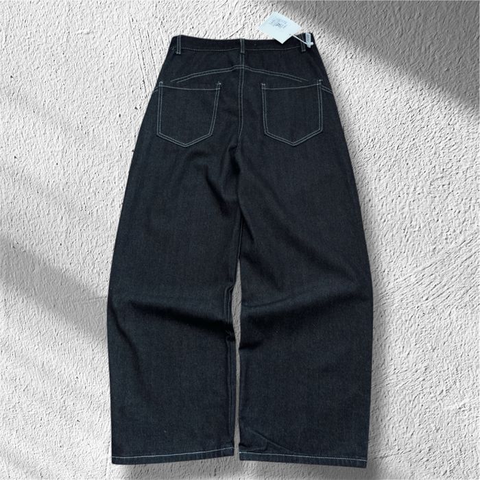 Baggy jeans raw denim bershka з кліпсами джинси архівні рав денім