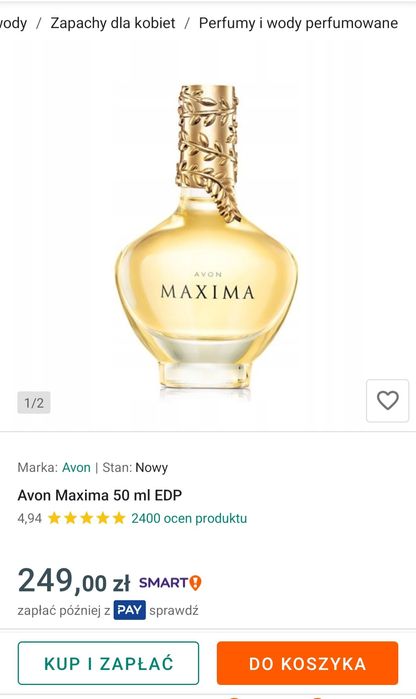 Perfumy Maxima dla Niej Avon