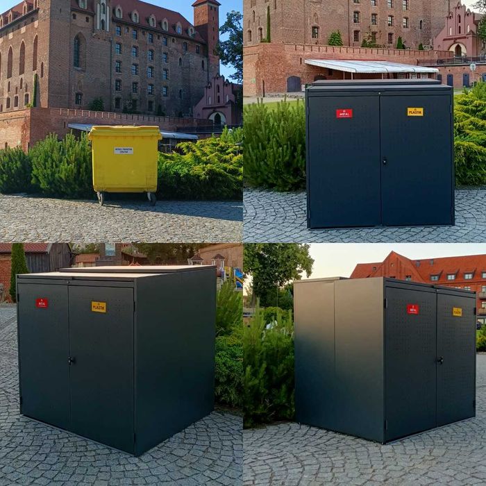 Wiata Altana Śmietnikowa Blaszak Zabudowa Obudowa Koszy 660/1100 L