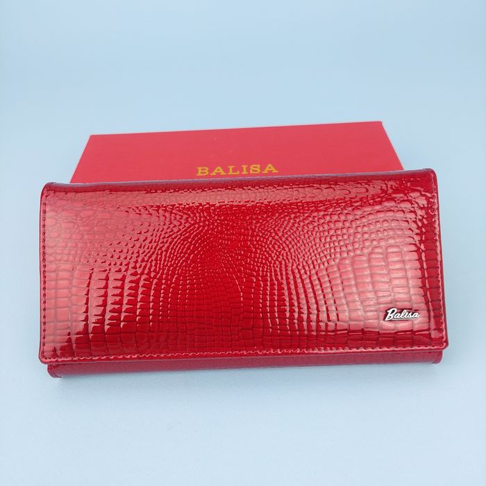 Гаманець жіночий Balisa кошелек женский кожаный лаковый красный