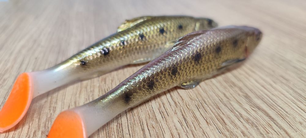 Przynęta gumowa Alpha Real Fish kiełb 12cm Gold