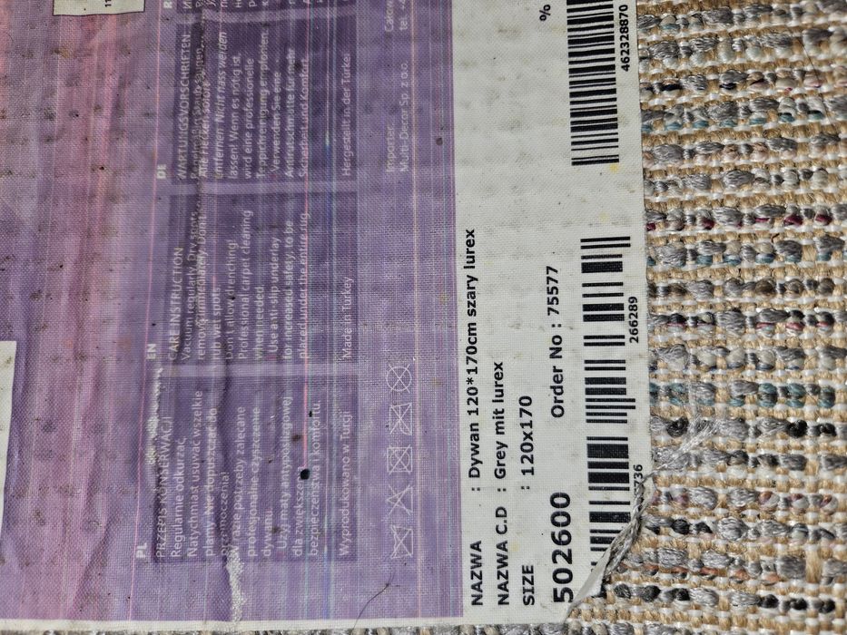 Dywan multidekor 120x170 szary