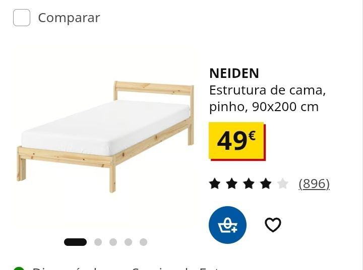 Cama solteiro pinho