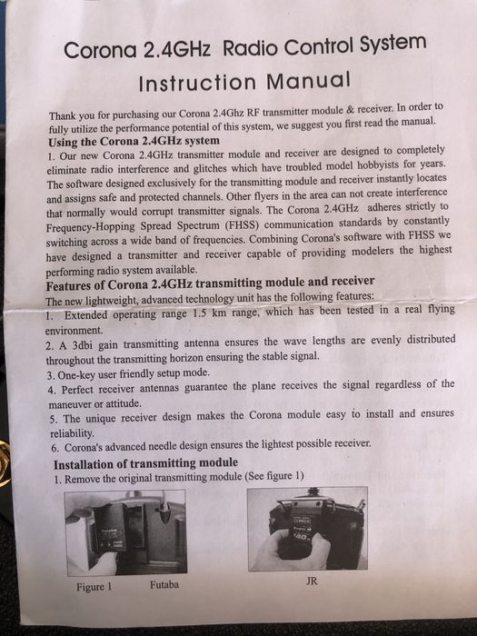 Modulo 2.4 avião rc aeromodelismo