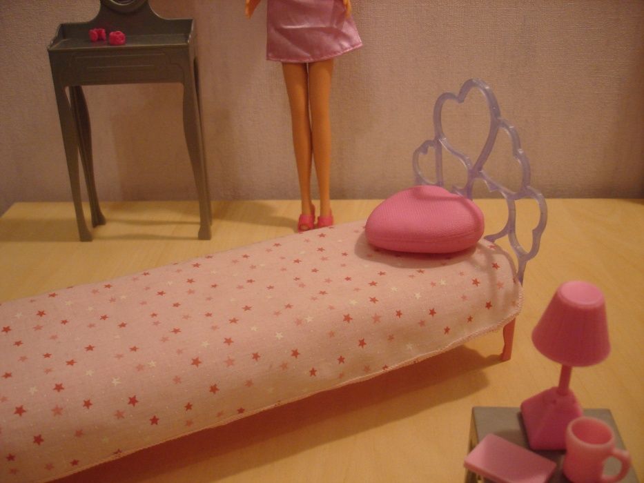 Кукольный набор (мебель для спальни) + кукла Barbie (Барби)