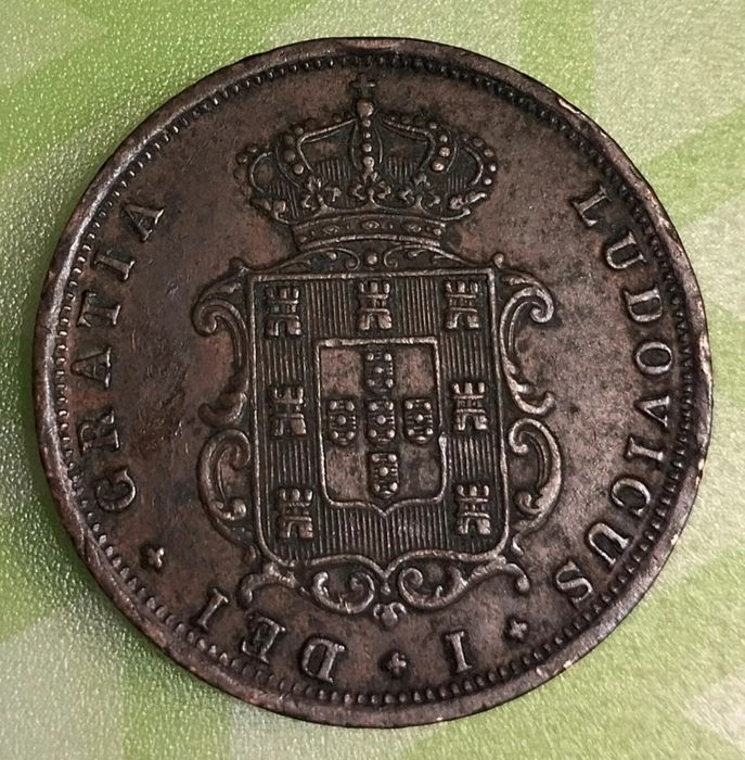 Moeda antiga de 1875