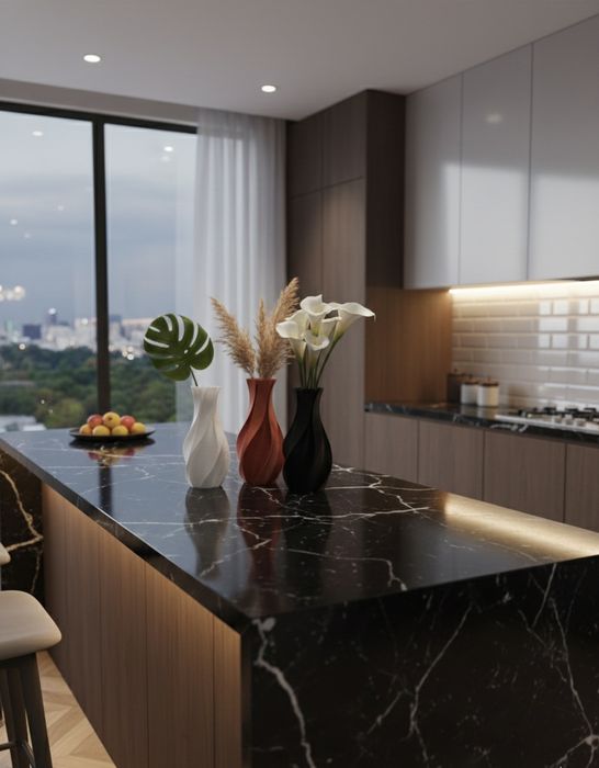 Trio de vasos decorativos