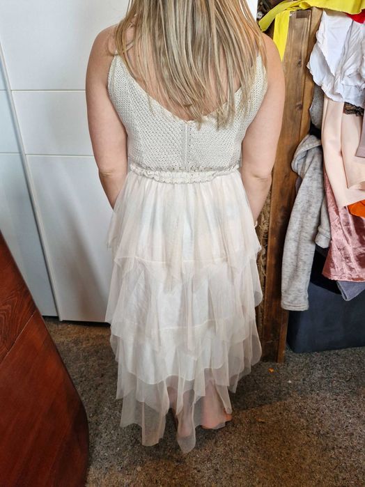 Sukienka dluga piekna boho weselna