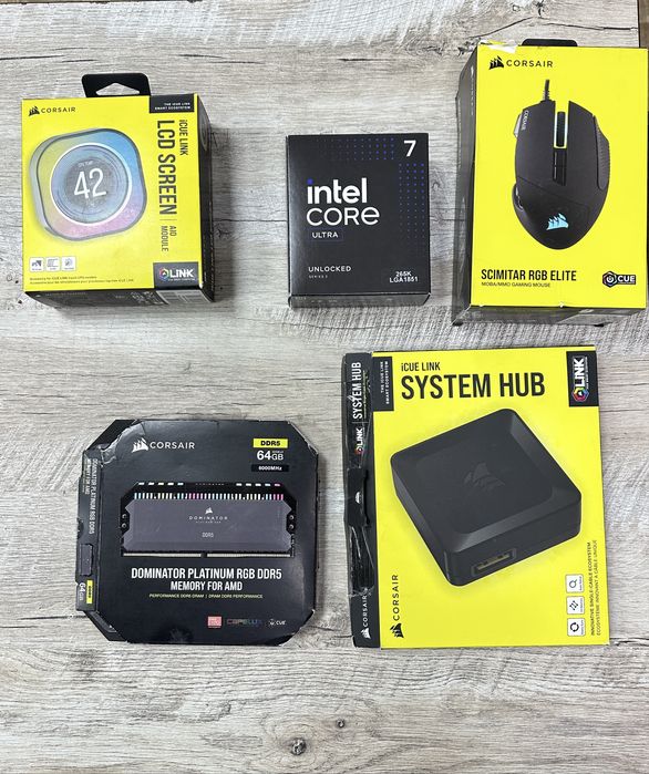 Повний ігровий комплект/ПК/CPU Ultra 7 265K, 20C, 20T/RAM DDR5 64Gb/GPU RTX 3090, 24Gb/SSD 500Gb + 3 шт по 1TB/PSU 1250W