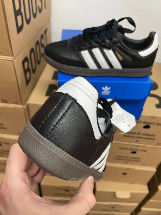 Женские кожанные кеды Adidas Samba черные / Адидас Самба 37 38 39 40