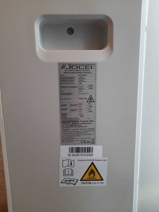 Ar condicionado/Aquecedor portátil 12.000 btu JOCEL com garantia 2029