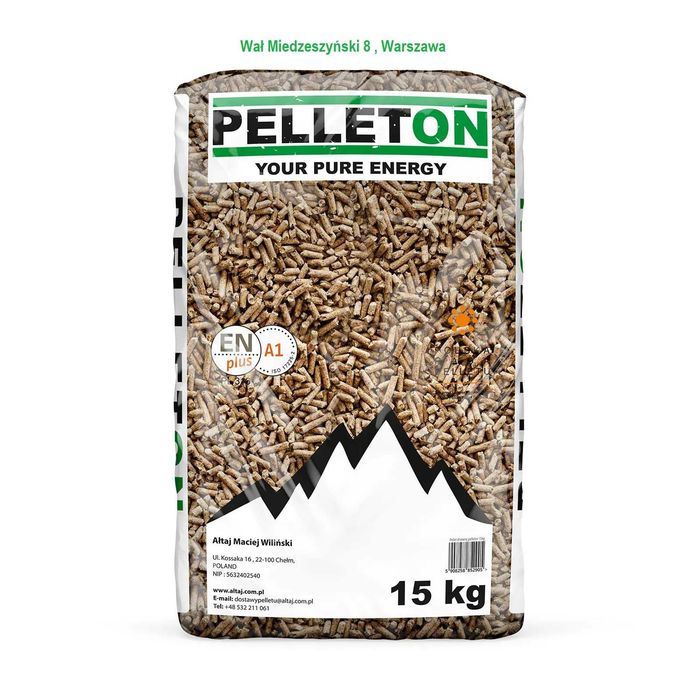 Pellet Józefów . Pellet PelletOn . Paleta 975 kg . Dostawa gratis