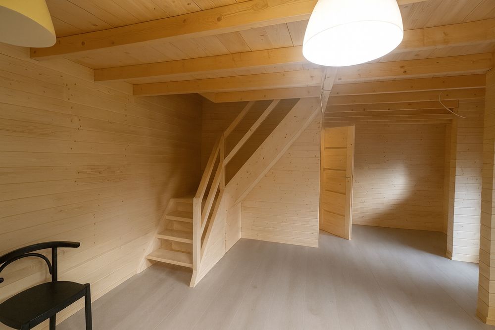 Domek szkieletowy 5x7m z tarasem 7x2mdrewniany 65m2