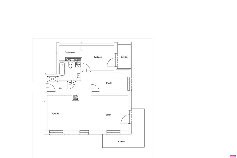 72 m² W KIEŁCZOWIE | 3 pokoje | 2 balkony | 2 kom.lok. | 2 miejsca park.