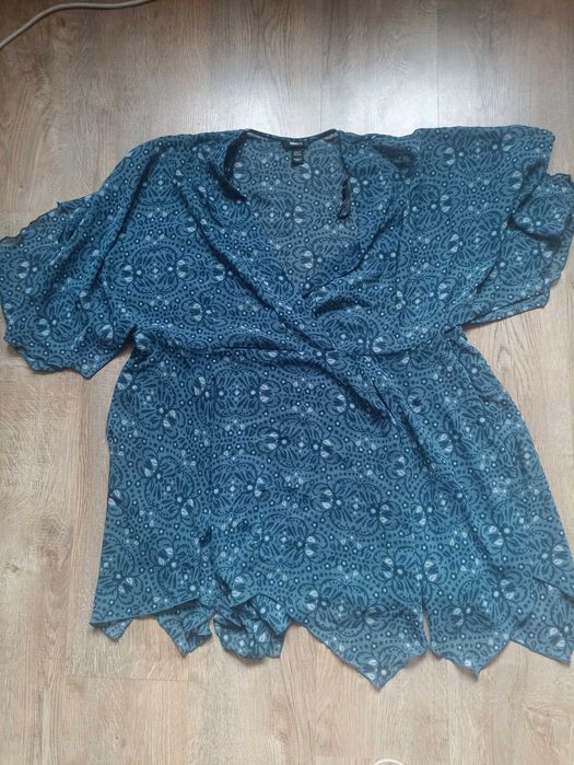 Sukienka letnia niebieska w kwiaty r. 54