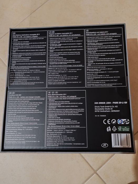 Aparafusadora Parkside com bateria e carregador - Nova Fatura Garantia