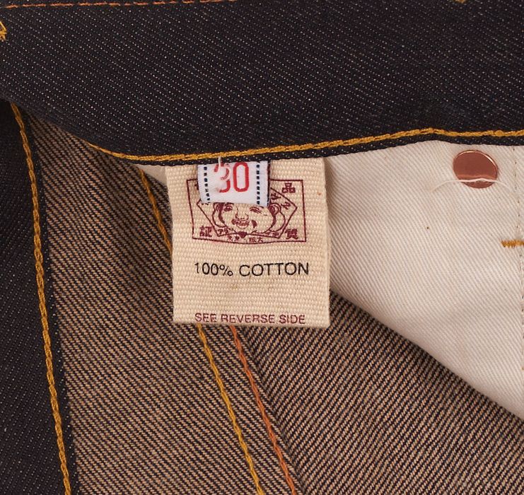 Spodnie Evisu Japanese W30 Męskie Dark Wash Button Fly Denim