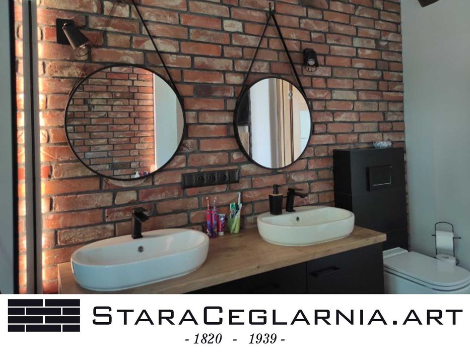 stara cegła cięta, płytki ceglane, lico PREMIUM, loft