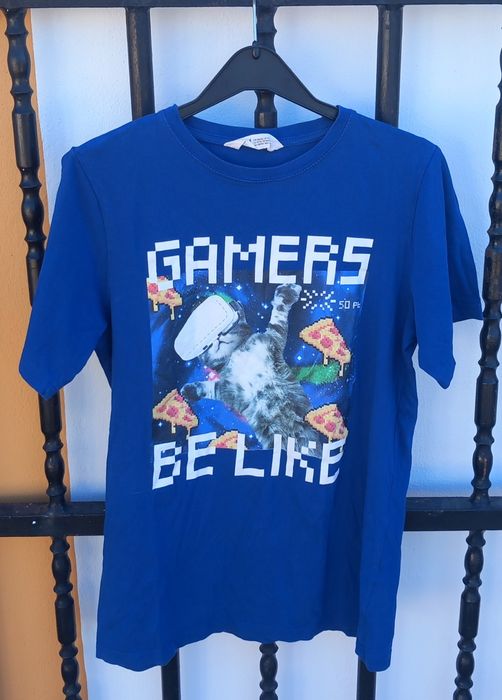 T-shirt azul, tamanho 13-14anos da HM 5€
