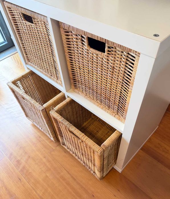 Movel Ikea com gavetas/cestos em vime