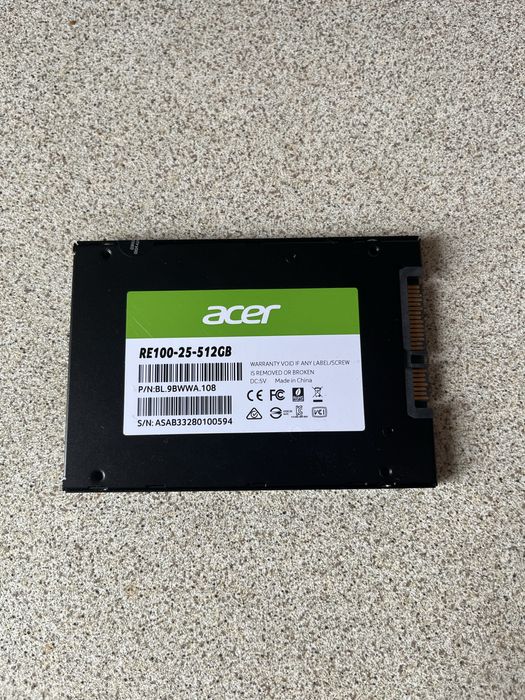 SSD disk Acer RE100 512GB 2.5" SATAIII 3D NAND TLC (BL.9BWWA.108)