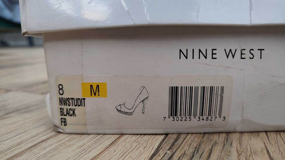 Szpilki NINE WEST peep toe roz. 38 panterka