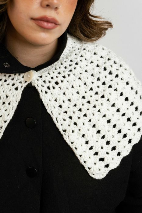 Gola Ophélia (Crochet collar capelet lace)