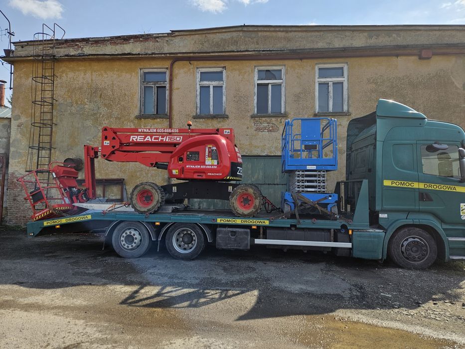 Transport maszyn, usługi transportowe, transport pomoc drogowa