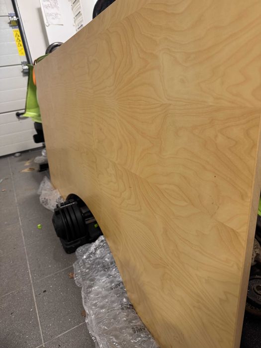 Blat biurka - duży - 180x90x2 z wcięciem o głębokości 20cm - fornir.